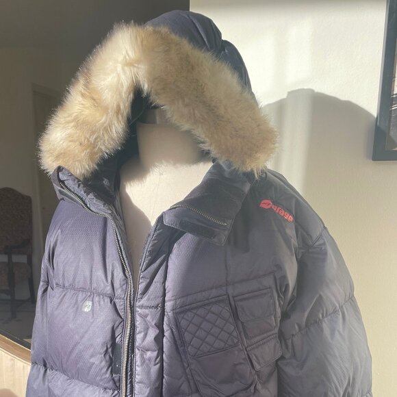 Vintage 90s Orage Ski Jacket with Faux Trim Hood